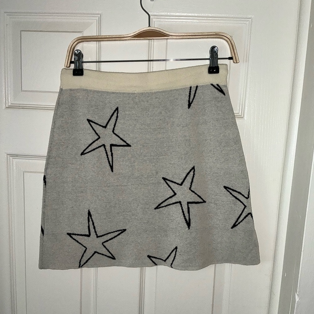 Obey Cream Star Pattern Mini Skirt - Picture 4 of 7